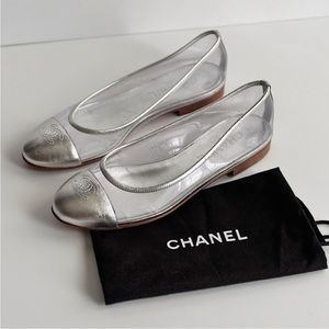 Chanel CC Cap Toe Ballet Flats